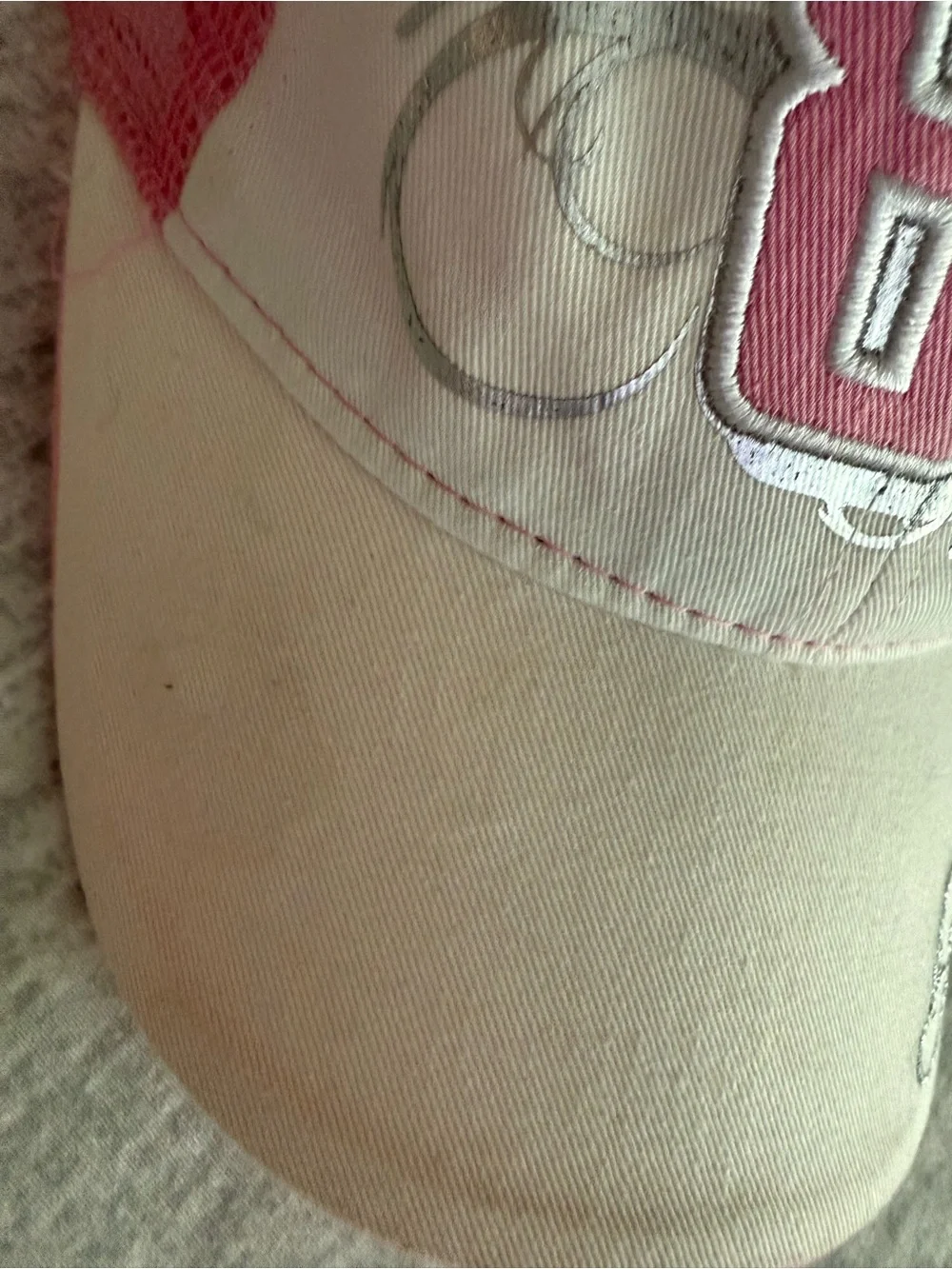 Nascar Pink and White '88 Embroidered Trucker Hat